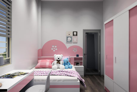Thiết kế thi công nội thất phòng bé gái trọn gói tại Vinh ( A. Đức Anh )