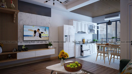 Thiết kế thi công nội thất chung cư Tecco Quang Trung
